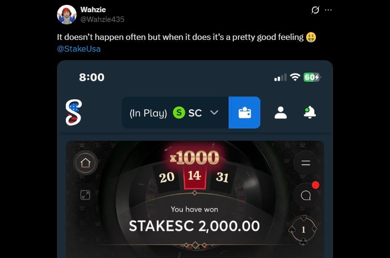 Twitter 2K Royal Riches Roulette Win